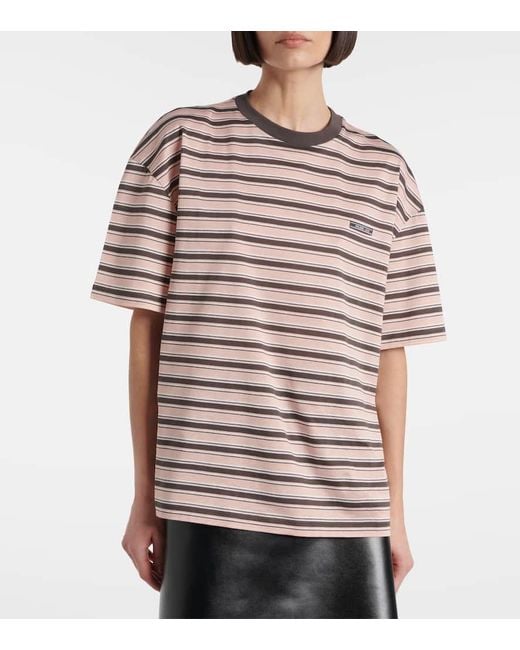 Prada Pink T-Shirt Aus Baumwolle