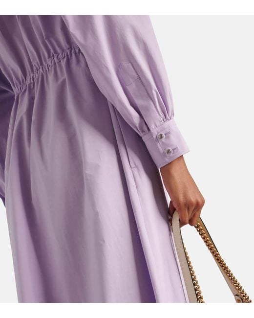 Gucci Purple Cotton Popline Shirt Dress