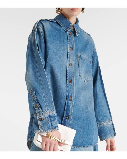 Chemise oversize en jean Victoria Beckham en coloris Blue