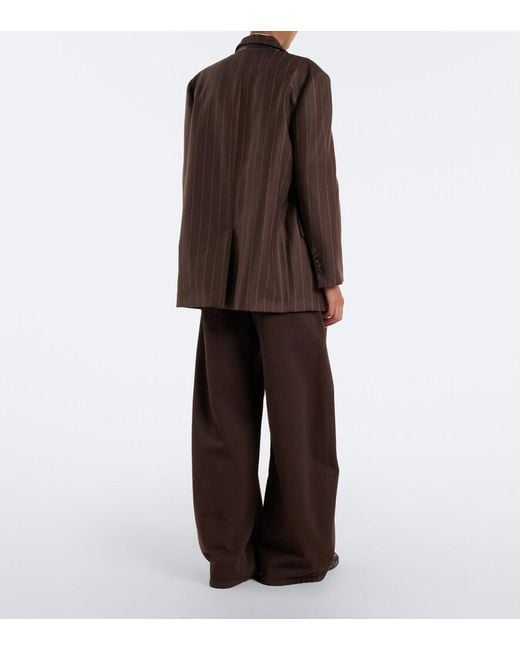 Brunello Cucinelli Brown Monili Wide-Leg Jeans