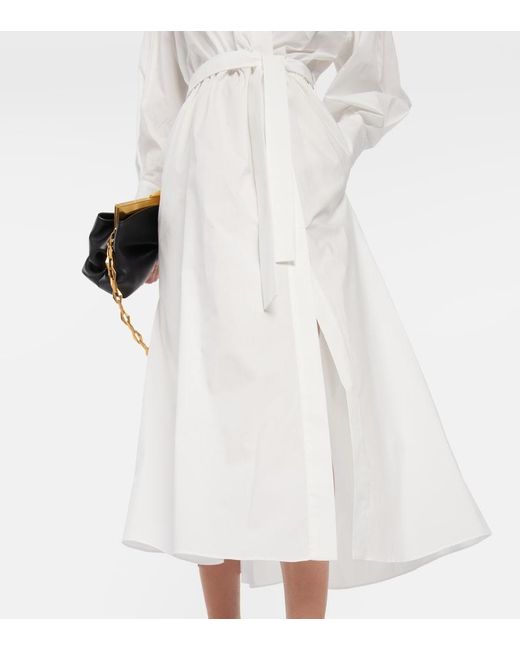 Altuzarra White Kleid Lyddy Aus Einem Baumwollgemisch
