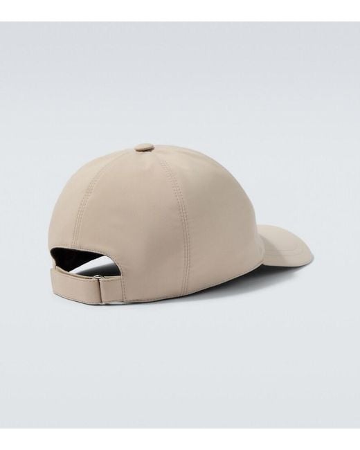 Brioni Bestickte Baseballcap in Natural für Herren