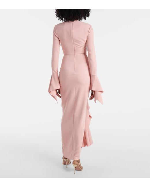 Solace London Pink Della Draped Gown