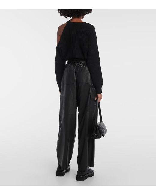 Yves Salomon Black Leather Pants