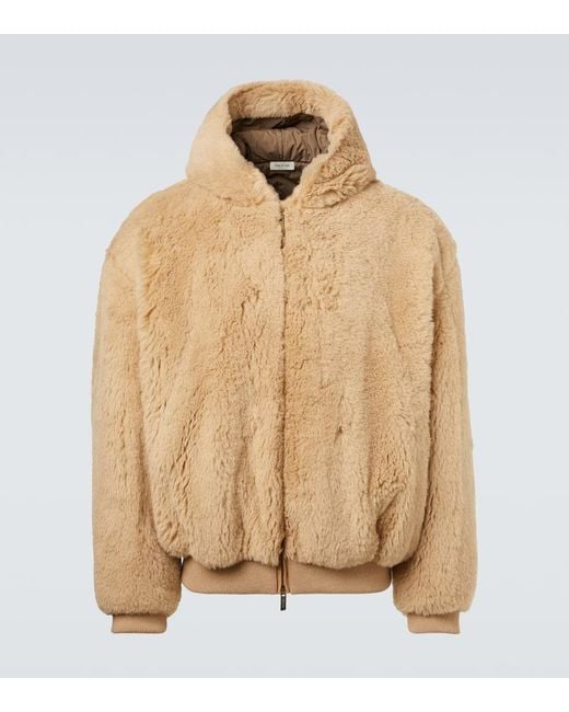Fear Of God Natural Alpaca And Cotton Teddy Bomber Jacket for men