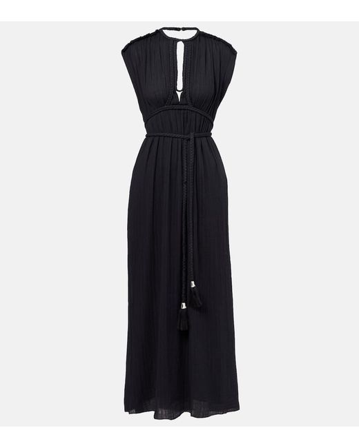 Isabel Marant Blue Joya Cutout Cotton Maxi Dress