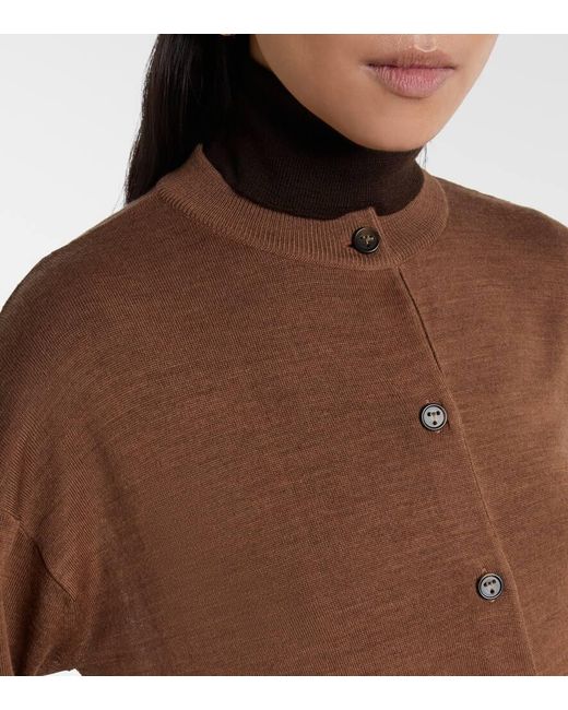 Tod's Brown Virgin Wool Cardigan