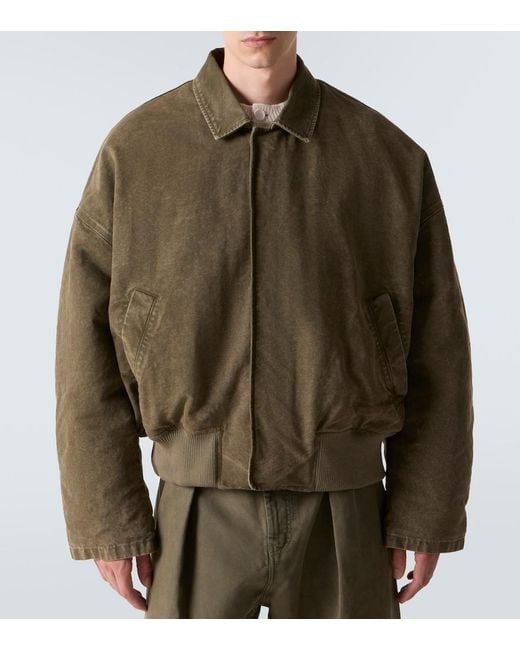 J.W. Anderson Green Cotton Bomber Jacket for men