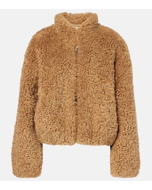 Isabel Marant Brown Jacke Anasta Aus Faux Fur