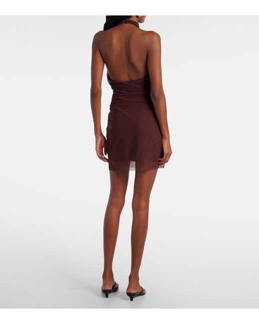 Sir Draped Gathered Jersey Minidress