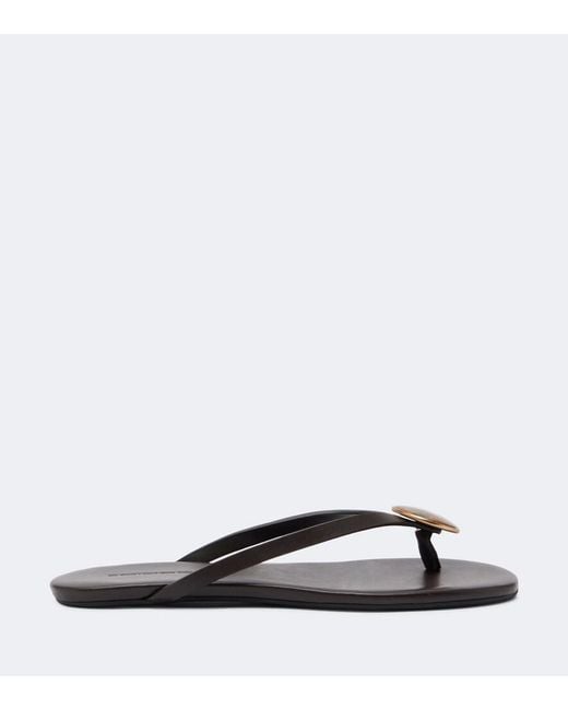 Christopher Esber Brown Aura Quartz Leather Thong Sandals