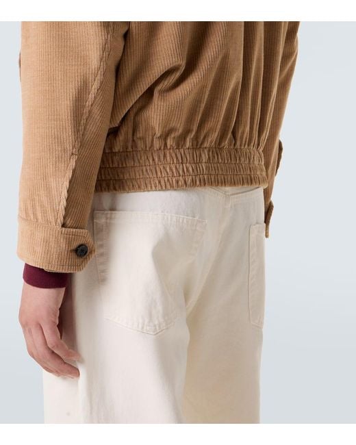 Lardini Brown Cotton And Alpaca Corduroy Jacket for men