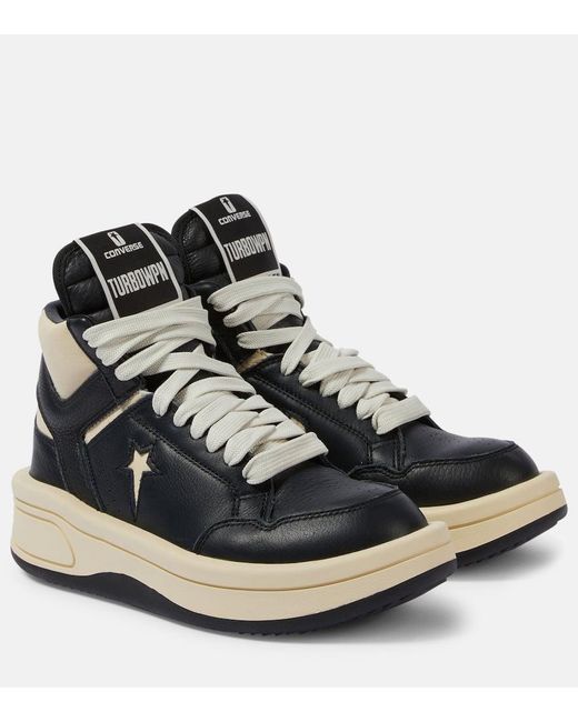 X Converse zapatillas Turbowpn de piel Rick Owens de color Black