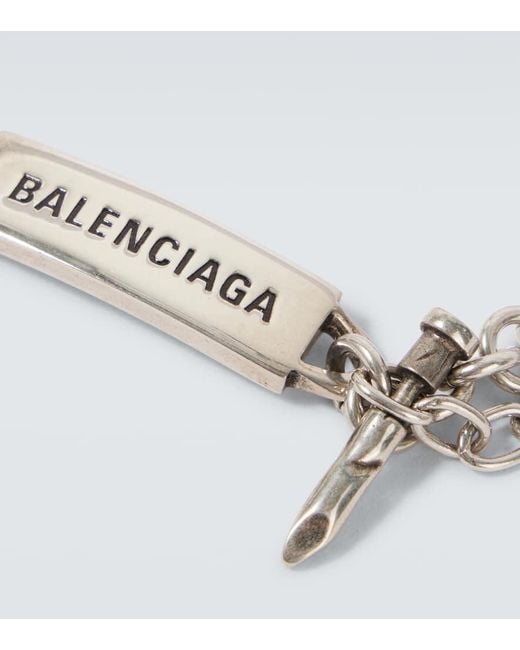Balenciaga Metallic Diy Logo Chain Bracelet for men