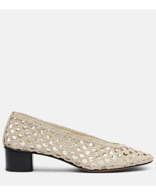 Le Monde Beryl Natural 40 Woven Leather Pumps