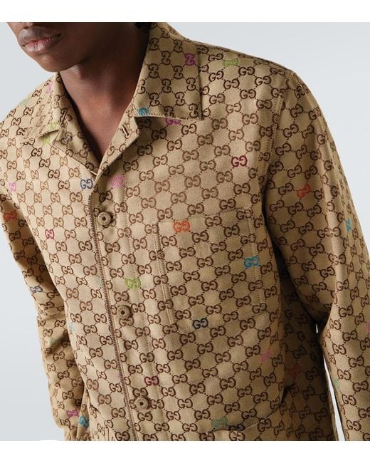 Gucci Natural Gg Canvas Jacket for men