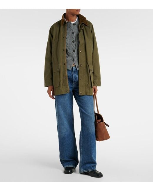 Polo Ralph Lauren Gray Cable-Knit Wool And Cashmere Cardigan