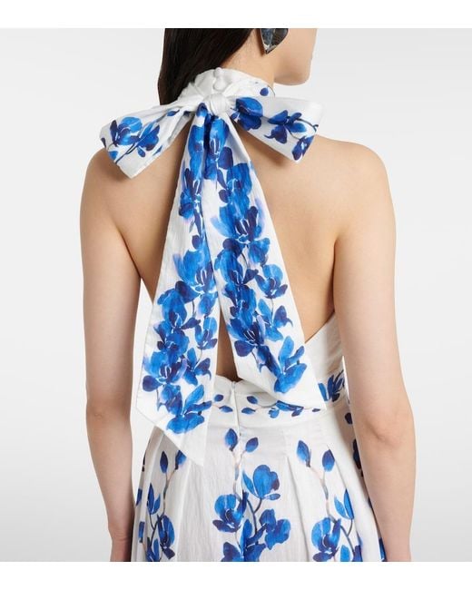 Rebecca Vallance Orchid Blues Floral Maxi Dress