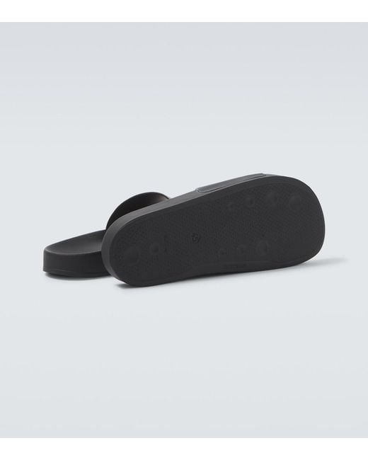 Frescobol Carioca Black Humberto Leather Slides for men