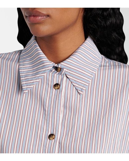 Ganni Blue Striped Shirt