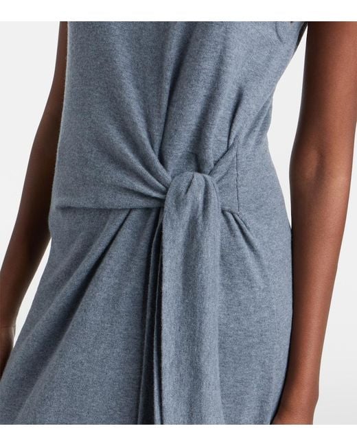 Lisa Yang Gray Angeline Cotton And Cashmere Maxi Dress