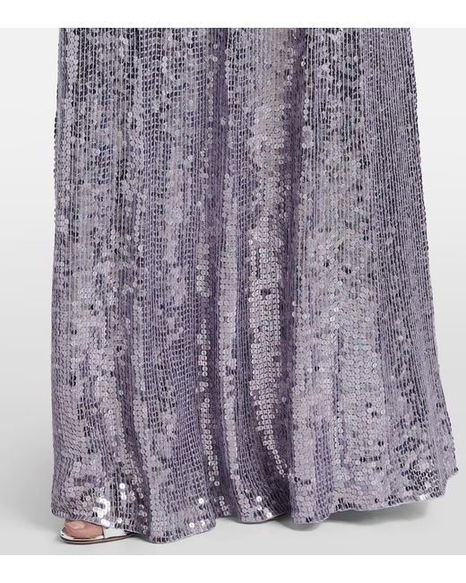 Robe Longue Jourdain A Ornements Jenny Packham en coloris Purple