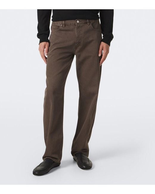 FRAME Brown Straight Jeans for men