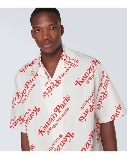X Verdy camisa Monogram de algodon KENZO de hombre de color Red
