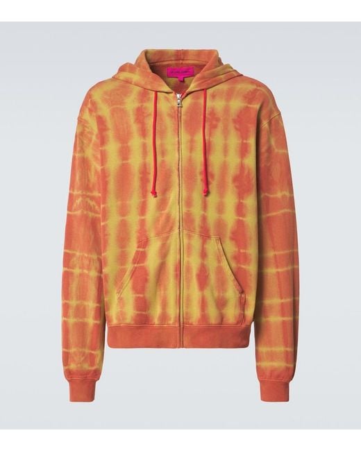 The Elder Statesman Orange Daily Zuzu Cotton And Cashmere Zip-Up Hoodie for men