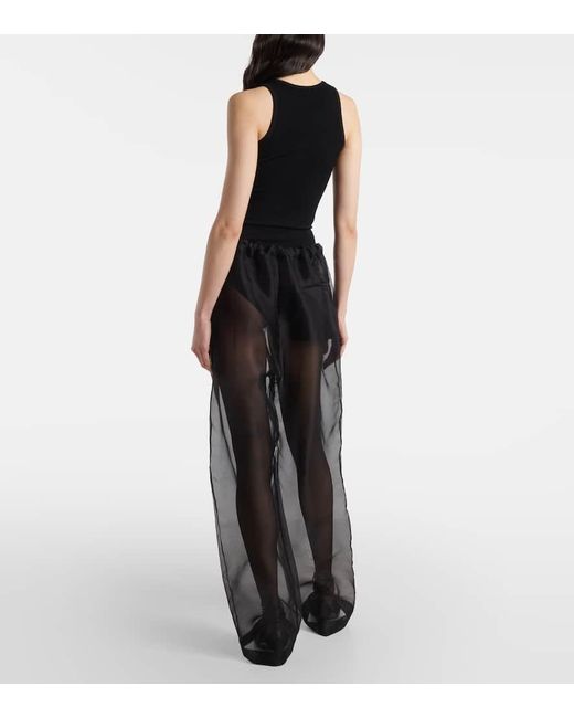 Khaite Gray Weite Hose Trenton Aus Organza