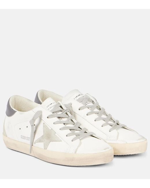 Golden Goose Deluxe Brand White Super-Star Leather Sneakers