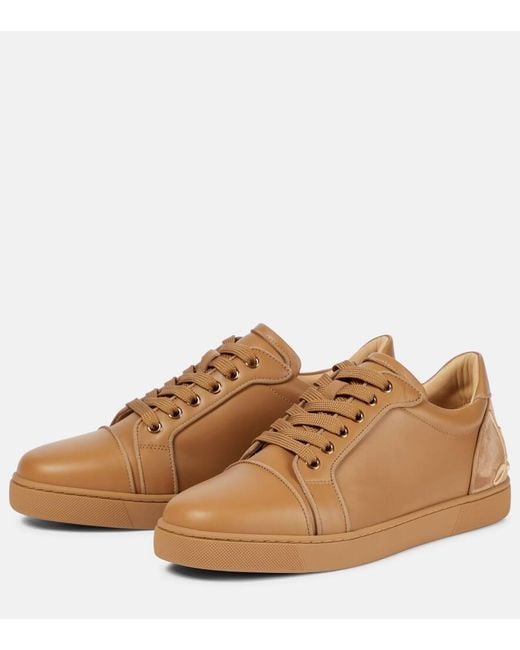 Christian Louboutin Brown Sneakers Fun Vieira Aus Leder