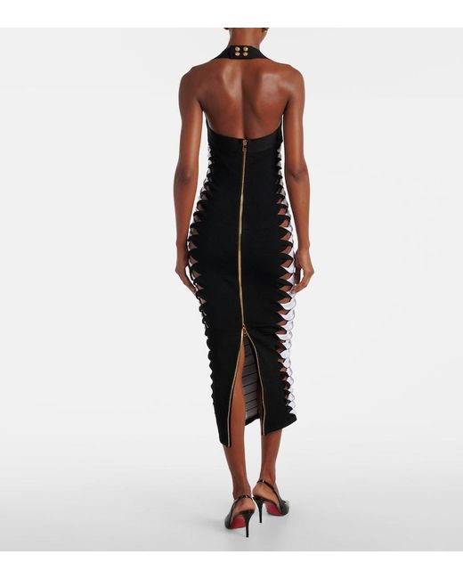 Robe Midi Balmain en coloris Black
