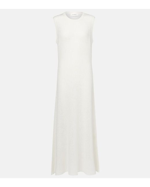 Lisa Yang White Madalena Cashmere And Silk Maxi Dress