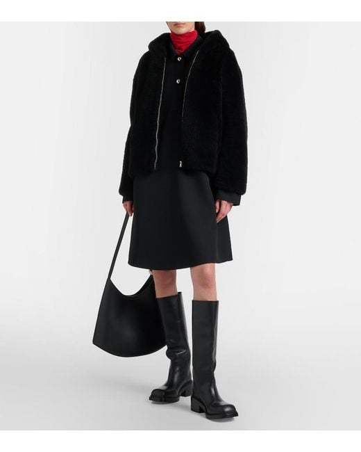 Yves Salomon Black Wool Jacket