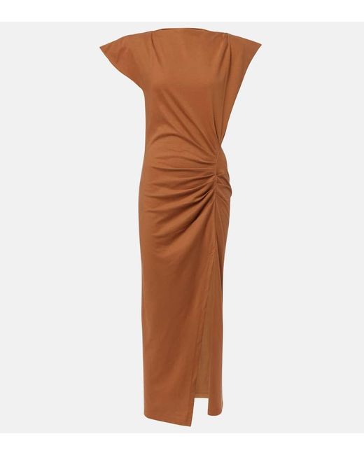 Isabel Marant Brown Maxikleid Nadela Aus Baumwolle