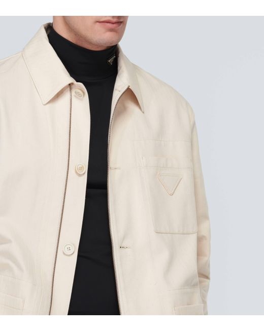 Prada Natural Cotton Blouson Jacket for men
