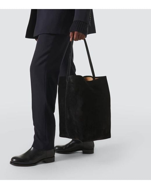The Row Tote Bag N/S Parke Large Aus Veloursleder in Black für Herren