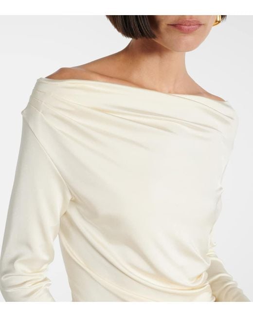Robe A Encolure Bardot Victoria Beckham en coloris White