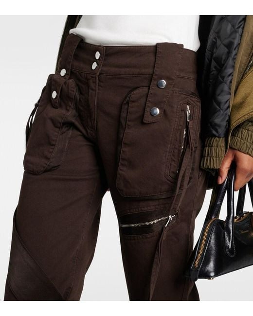 Blumarine Black Low-Rise Denim Cargo Pants