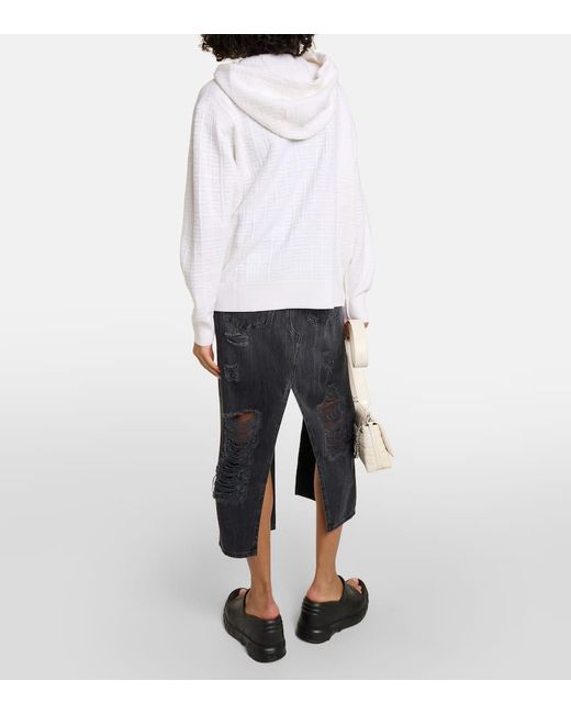 Sudadera con capucha 4G de cachemir Givenchy de color White