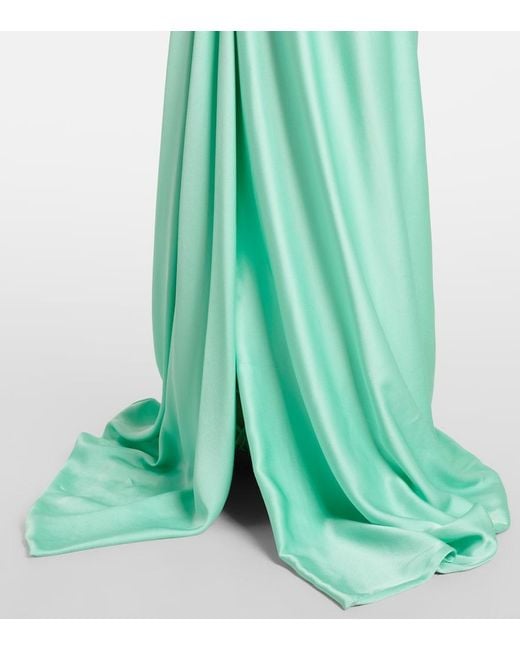 Vivienne Westwood Green Nova Cocotte Satin Corset Gown