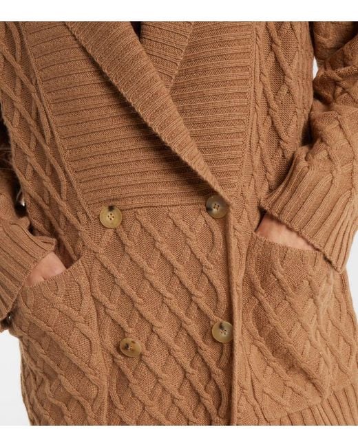 Max Mara Brown Cardigan Mirca Aus Kamelhaar