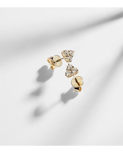 Anita Ko White Trillion Medium 18Kt Earrings With Diamonds