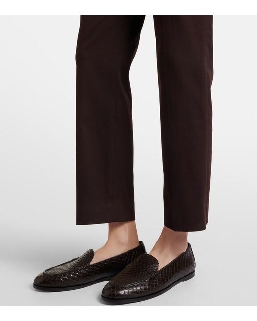 Joseph Brown Cotton-Blend Straight Pants