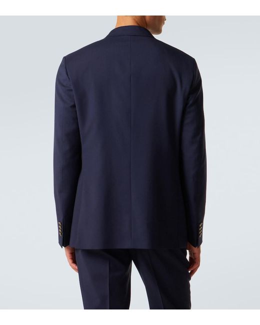 Etro Blue Wool Blazer for men