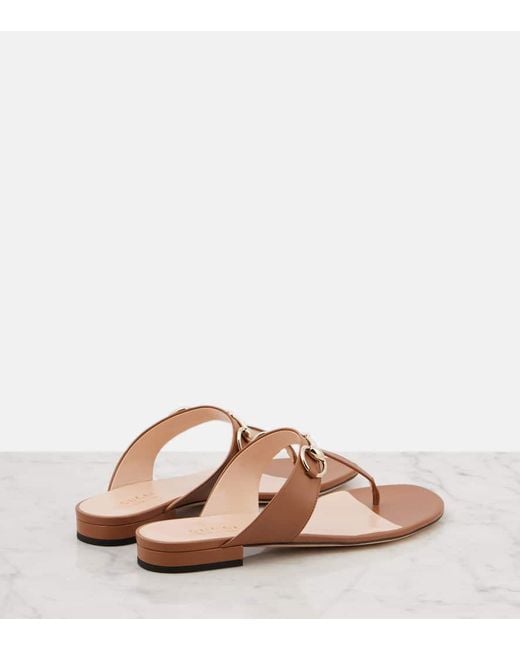 Gucci Pink Sandalen Lady Horsebit Aus Leder