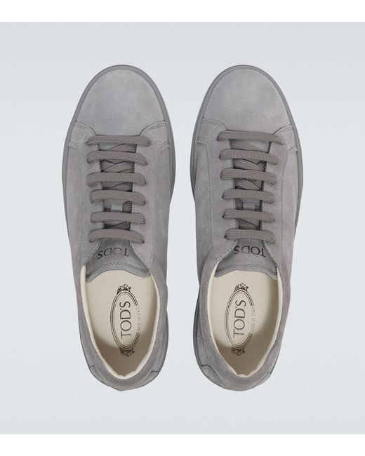 Tod's Gray Suede Sneakers for men