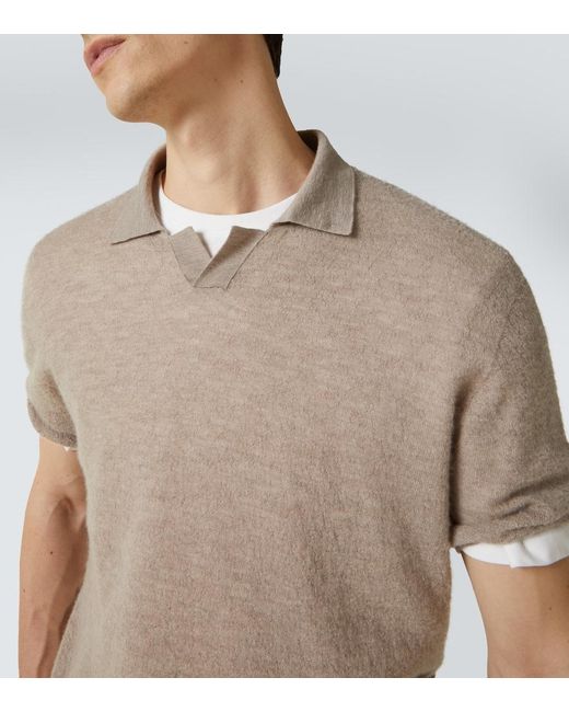 The Row Natural Isao Cashmere Polo Shirt for men