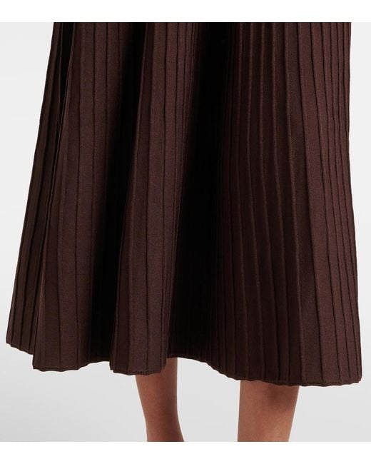 Jonathan Simkhai Brown Genna Ribbed-Knit Midi Dress